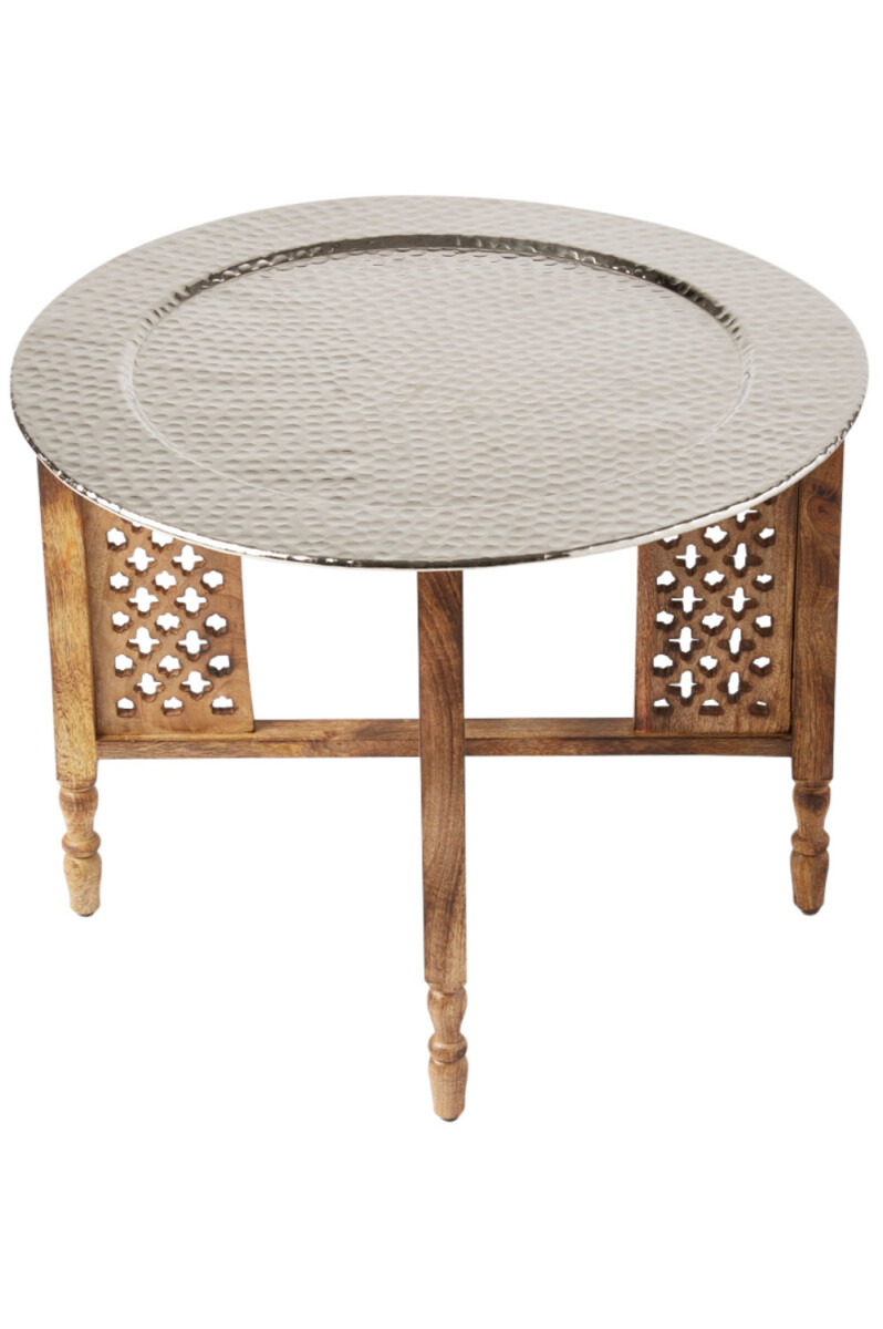 Table basse orientale Hania argent et ma box