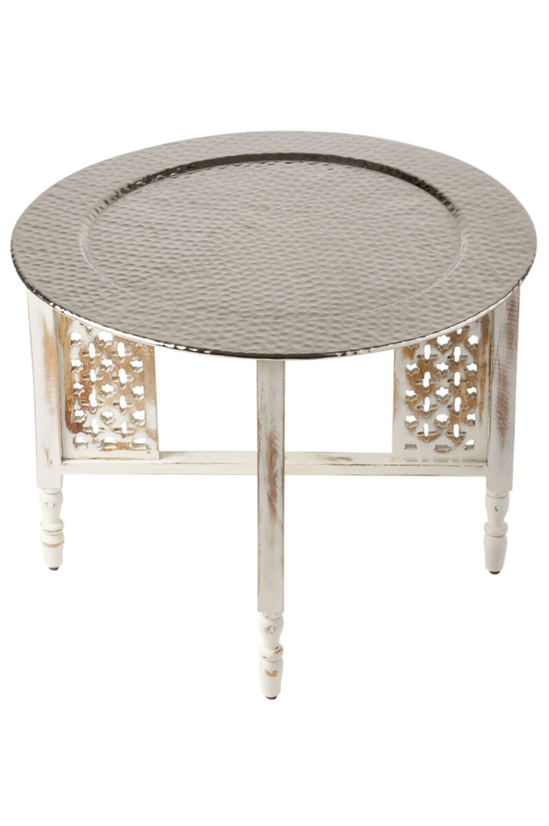 Table basse orientale Hania blanche et a box