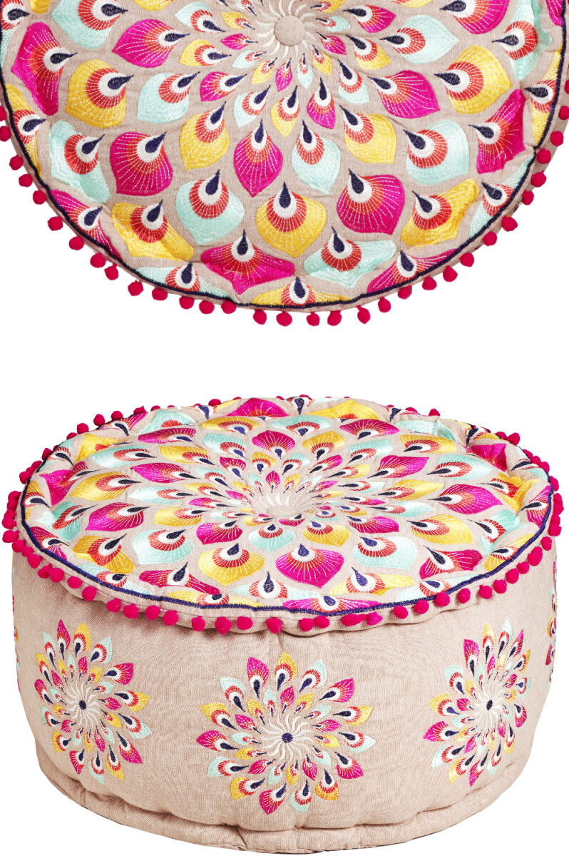 Pouf oriental, coussin de sol d&eacute;coratif Azet -1-
