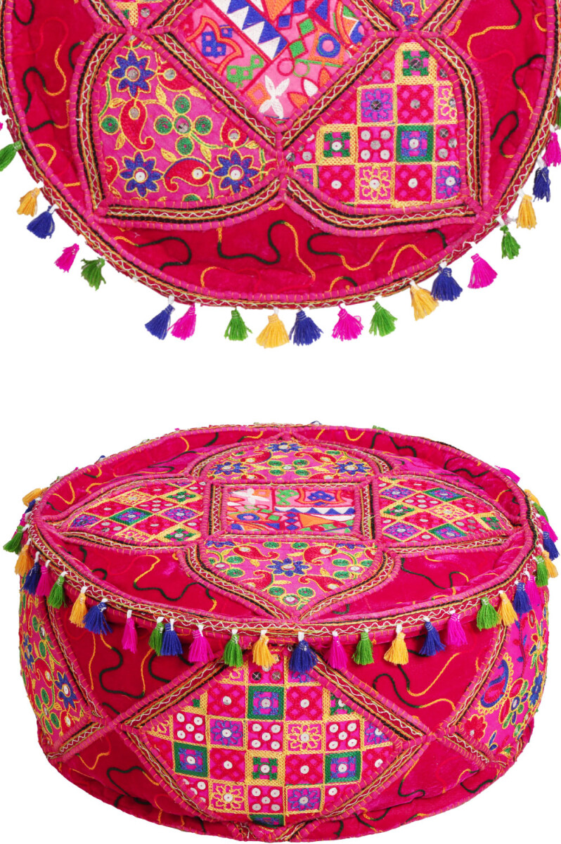 Pouf oriental décoratif Bahri ros box