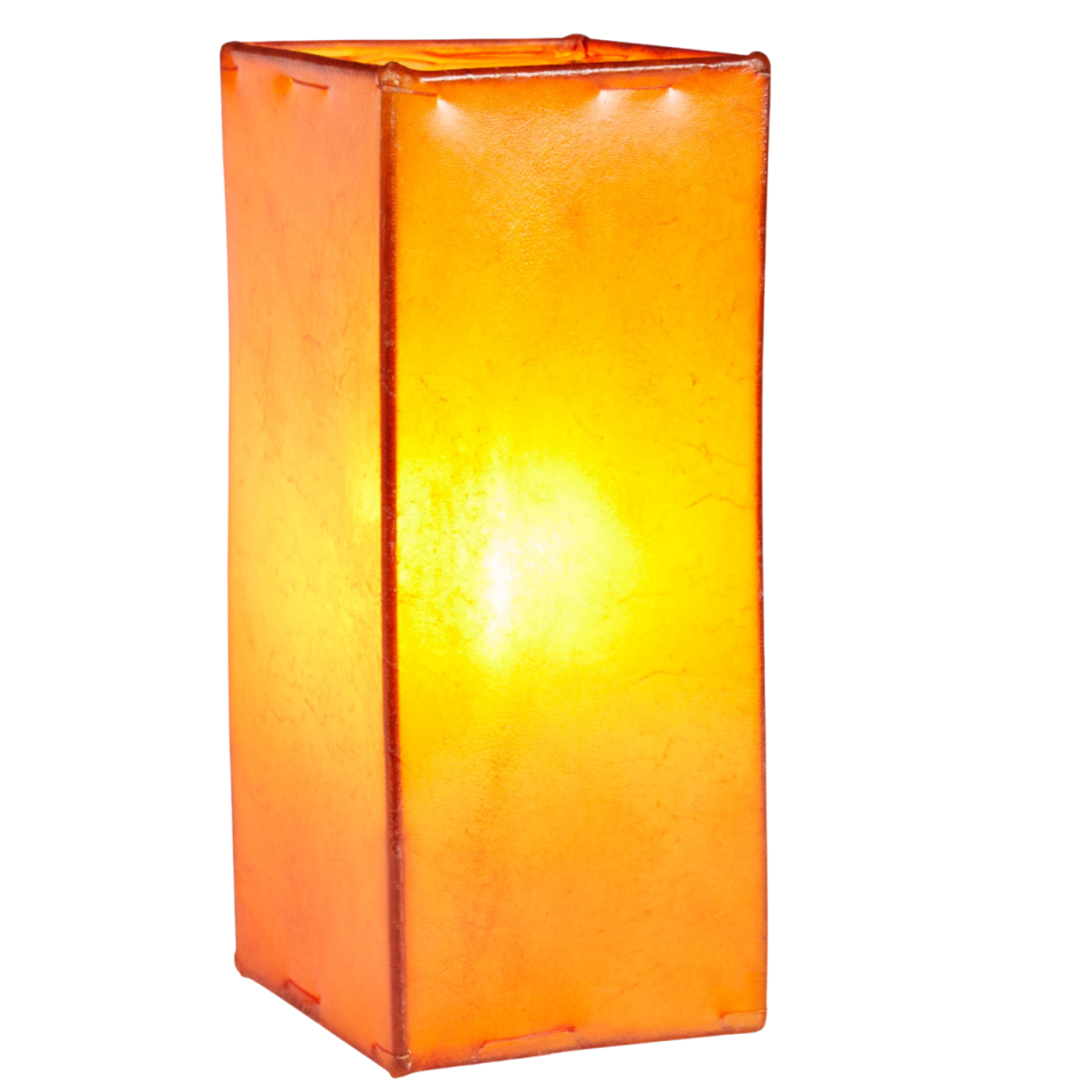 Lampe de chevet Janka Orange 30 cm | Lampe de table en cuir