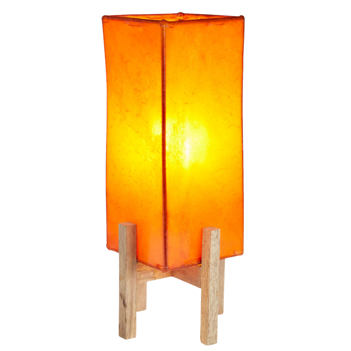 Lampe de table, lampe de chevet Janka orange avec pied marro