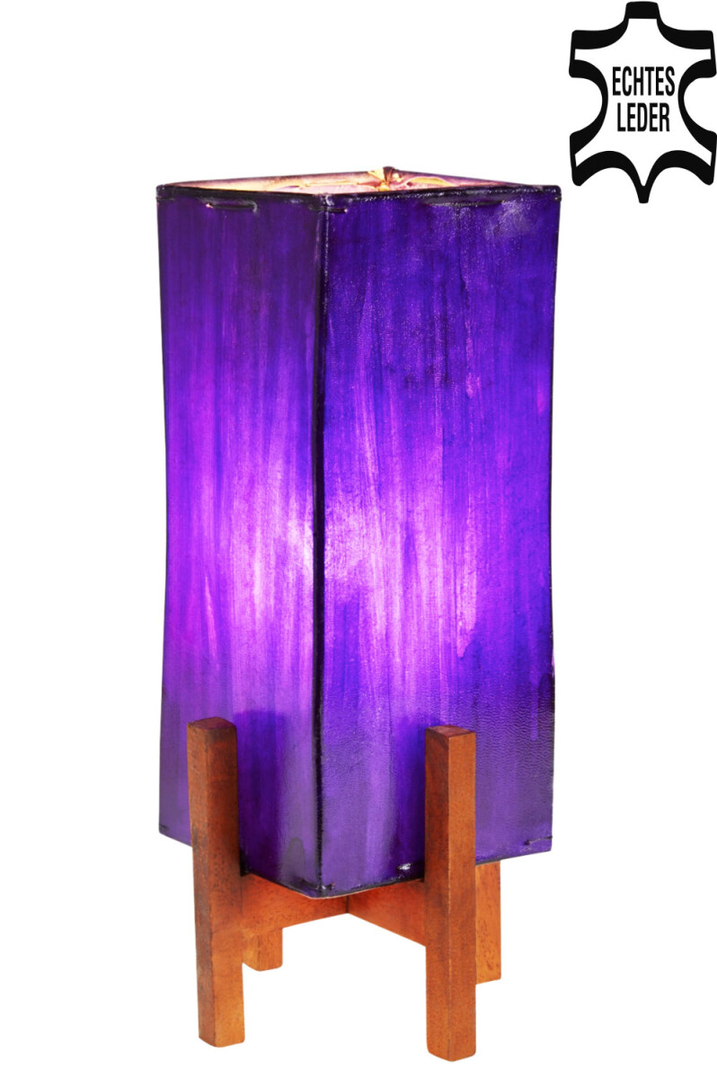 Lampe de table en cuir Janka violette av box