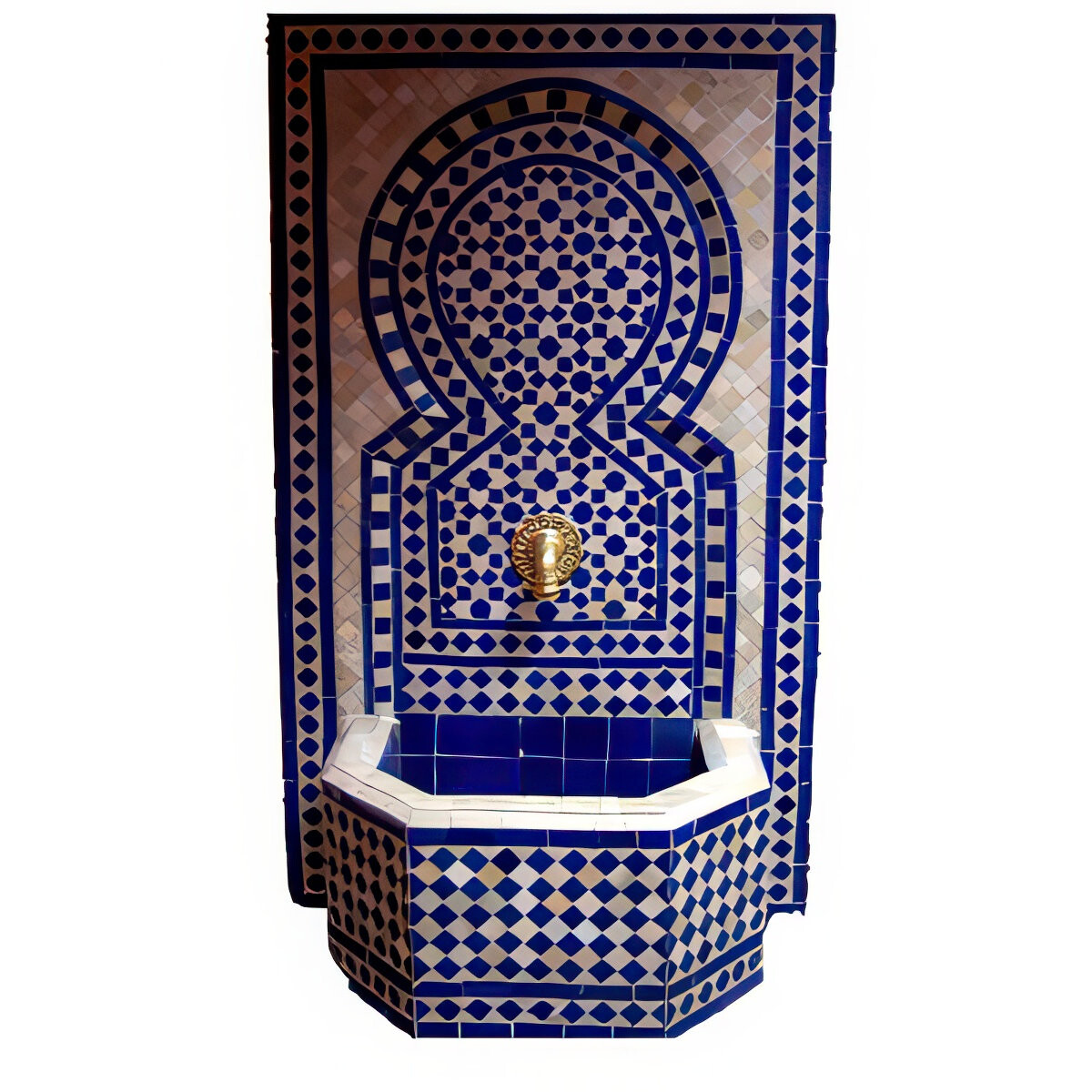 Fontaine de jardin marocaine en mosa&ium box
