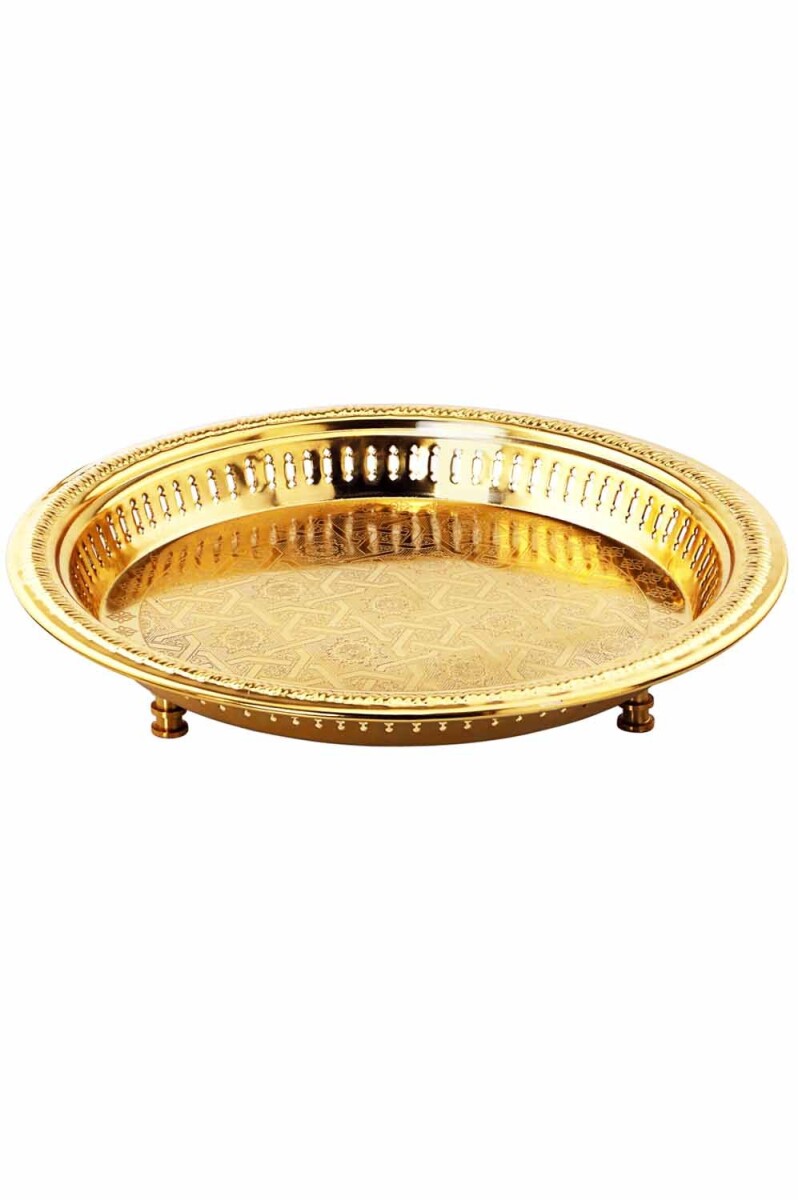 Plateau oriental Juman 40 cm doré box