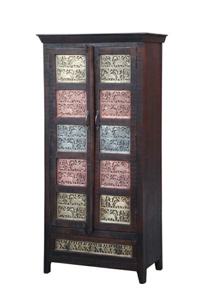 Armoire indienne de style shabby chic « Coral » 