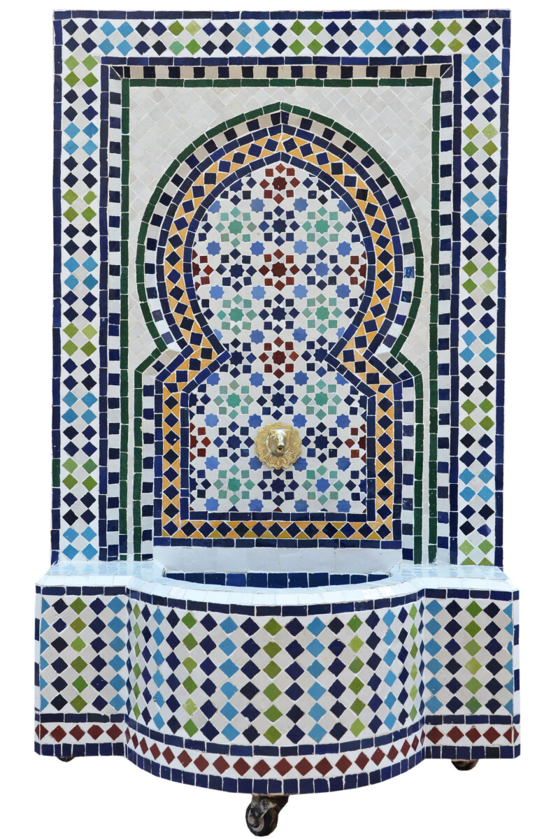 Fontaine de jardin marocaine en mosa&ium box