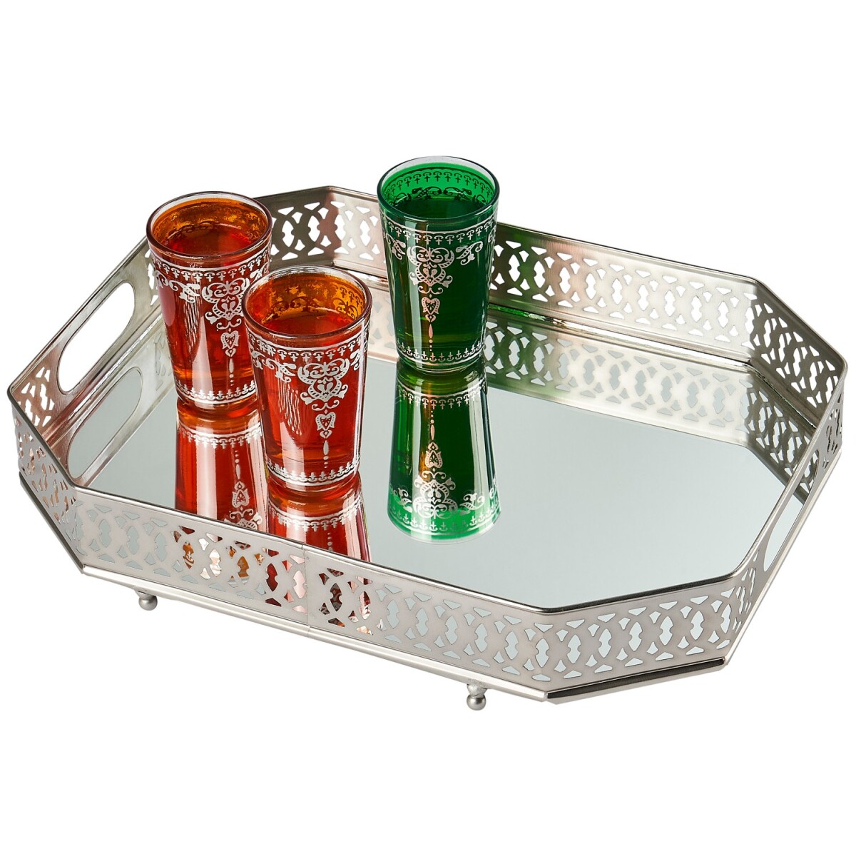 Plateau miroir, plateau de service, plat box