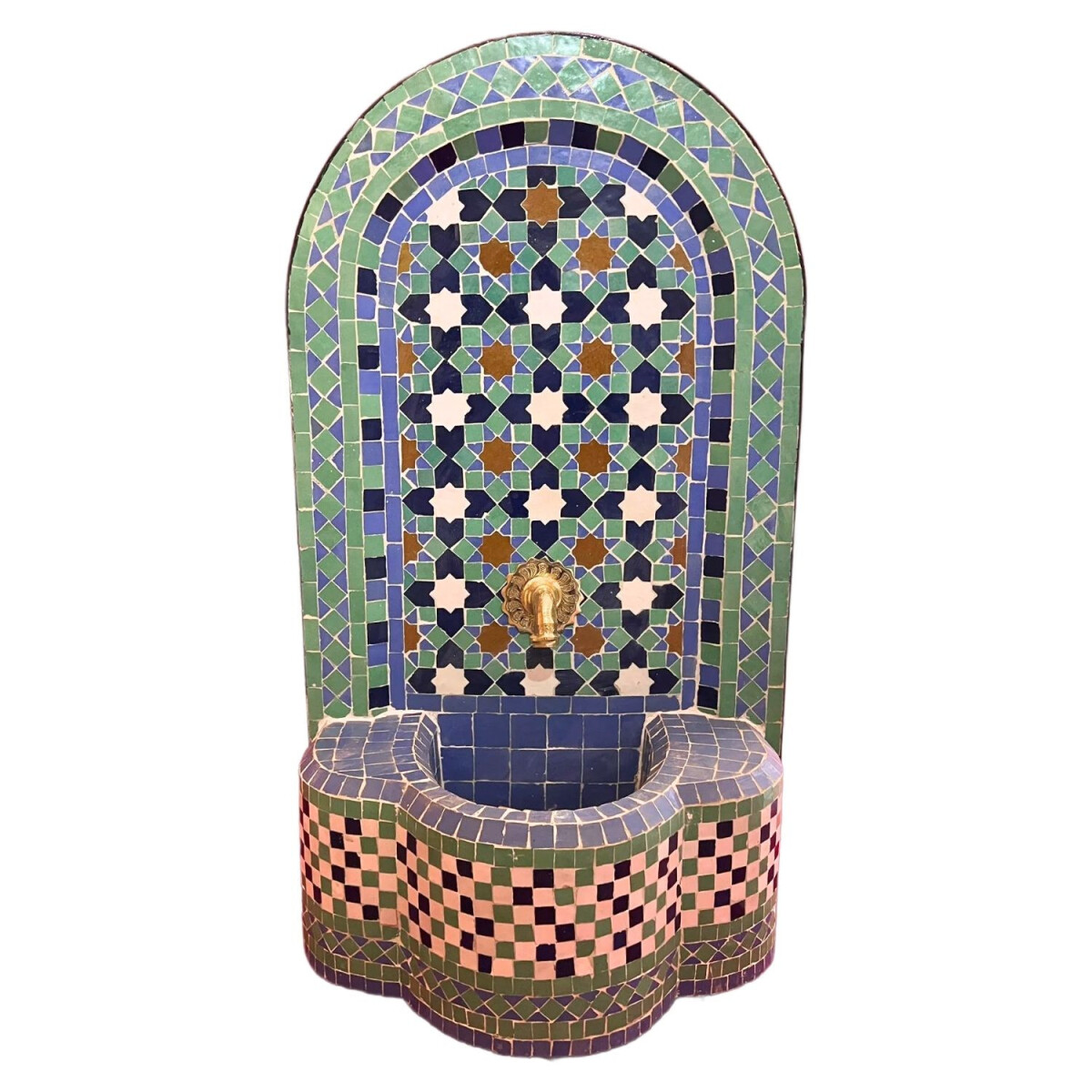 Fontaine de jardin marocaine en mosa&ium box
