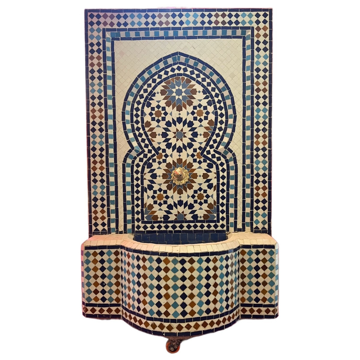 Fontaine de jardin marocaine en mosa&ium box