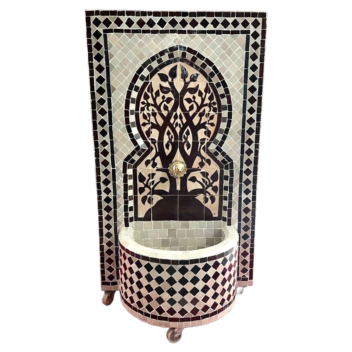Fontaine de jardin marocaine en mosa&ium box