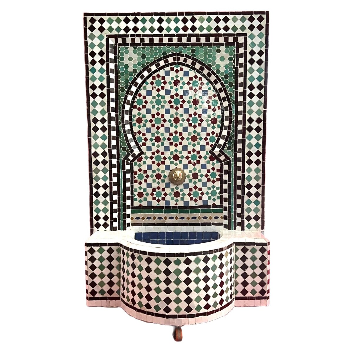 Fontaine de jardin marocaine en mosa&ium box