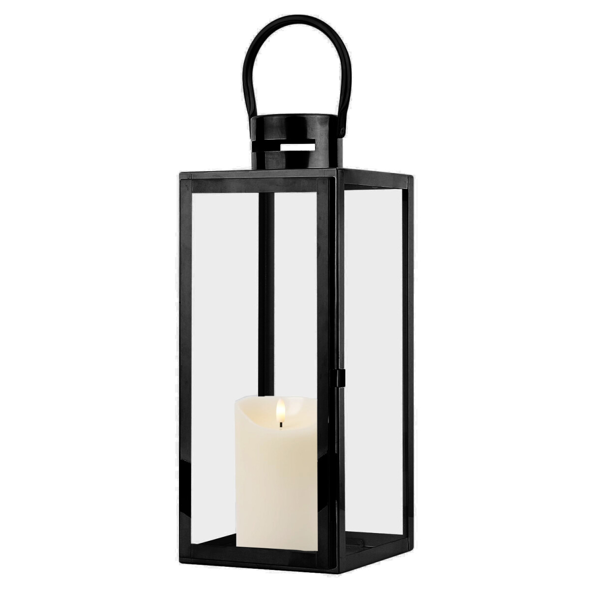 Lanterne de jardin Jarda noire 39 cm