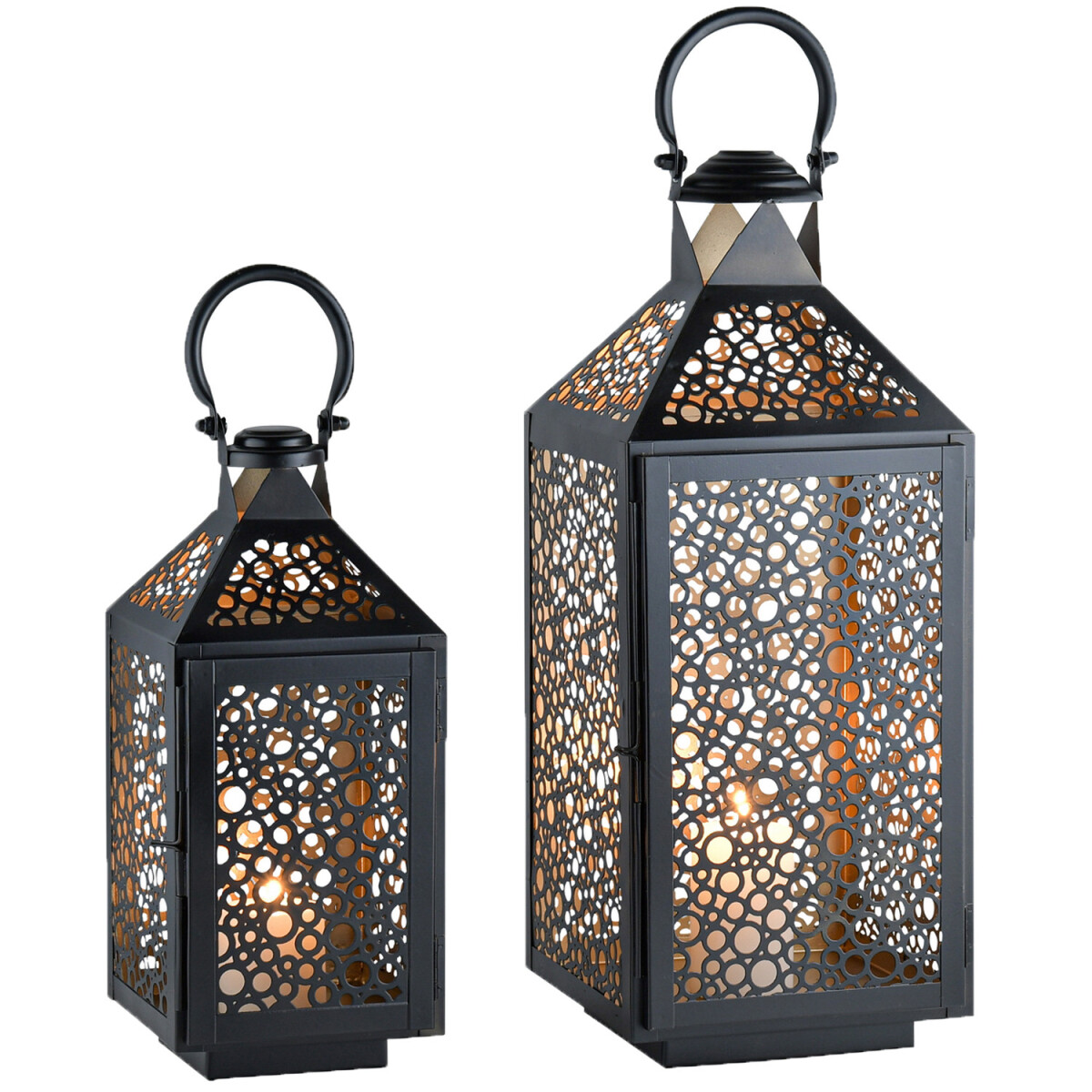 Lot de 2 lanternes décoratives scandinaves Flavio