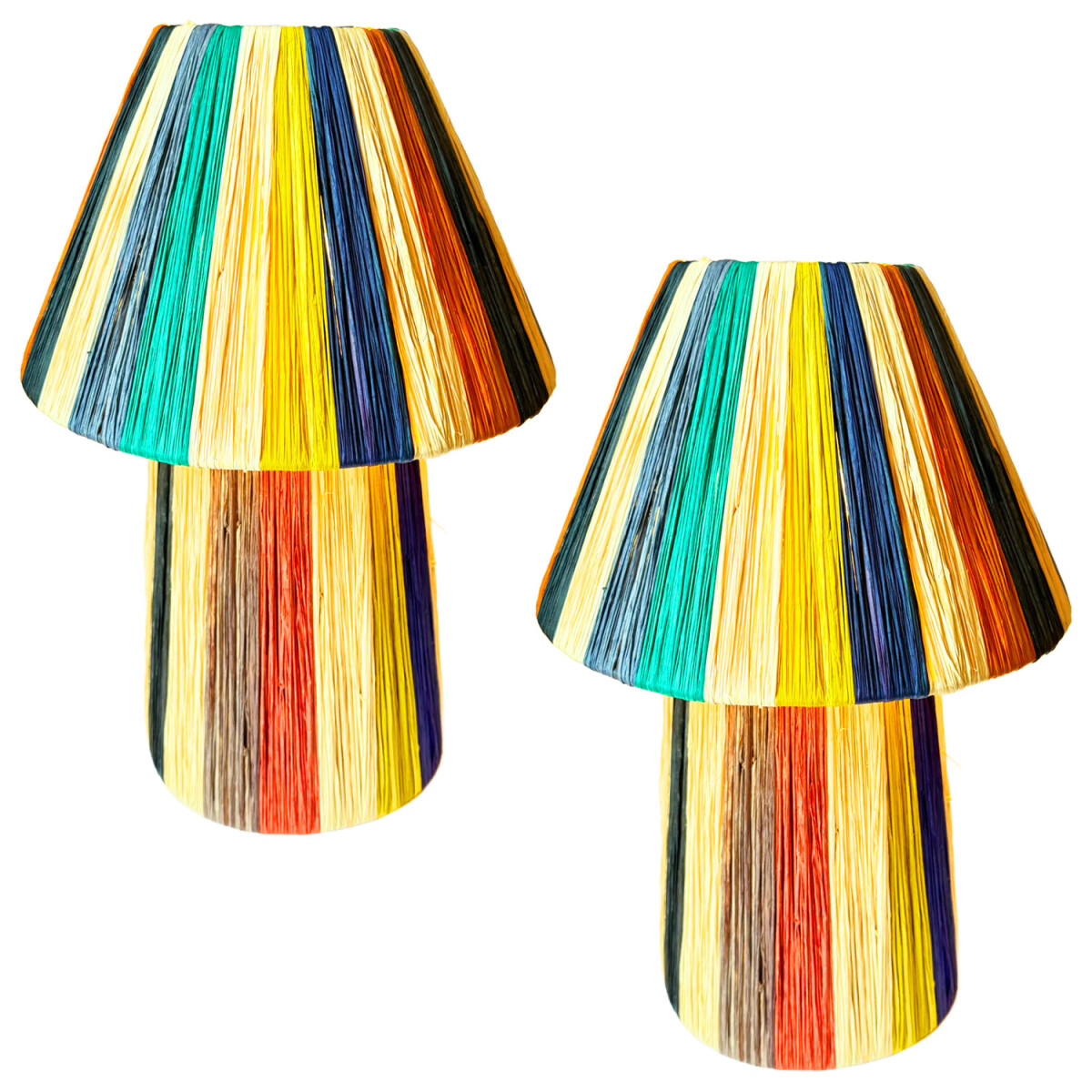 Lot de 2 lampes de table d&eacute;coratives style...