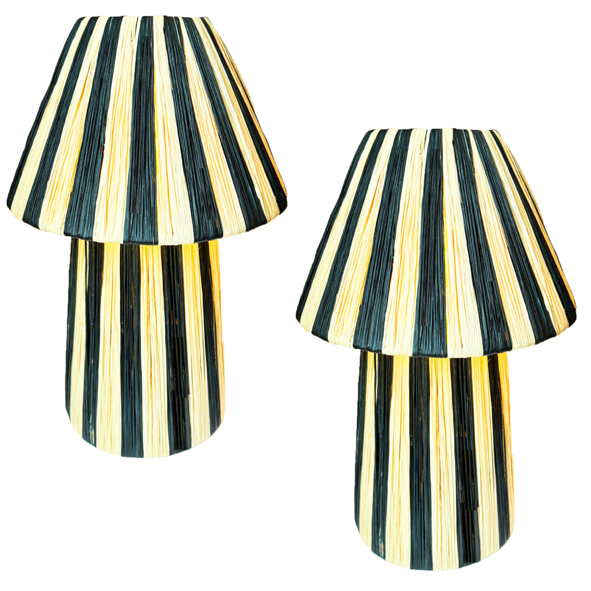 Lot de 2 lampes de table décoratives style boh&egrave