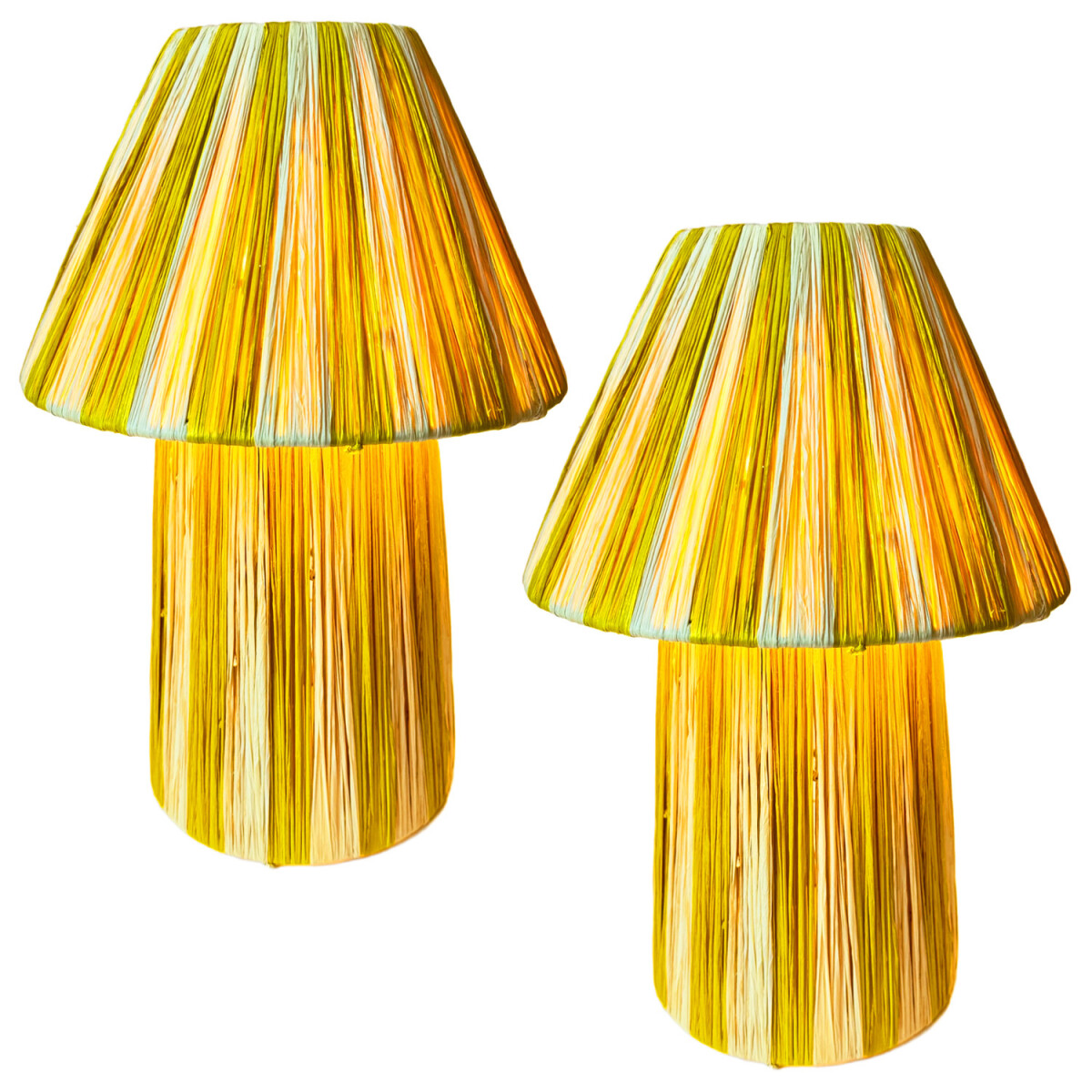 Lot de 2 lampes de table décoratives style boh&egrave