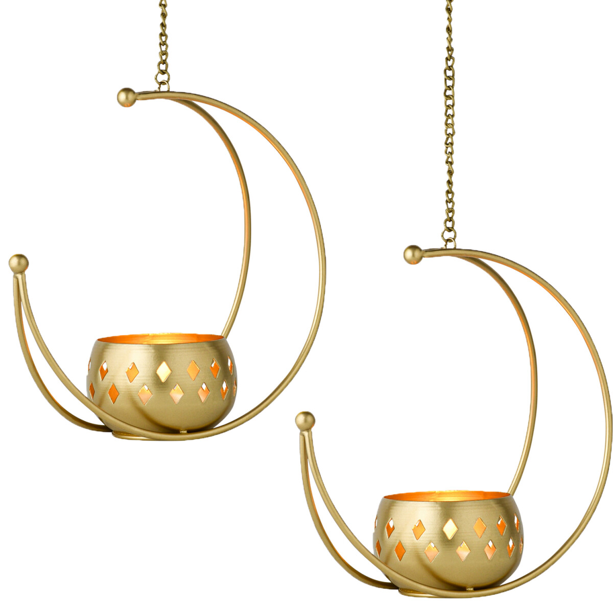 Lot de 2 bougeoirs suspendus de style bo box