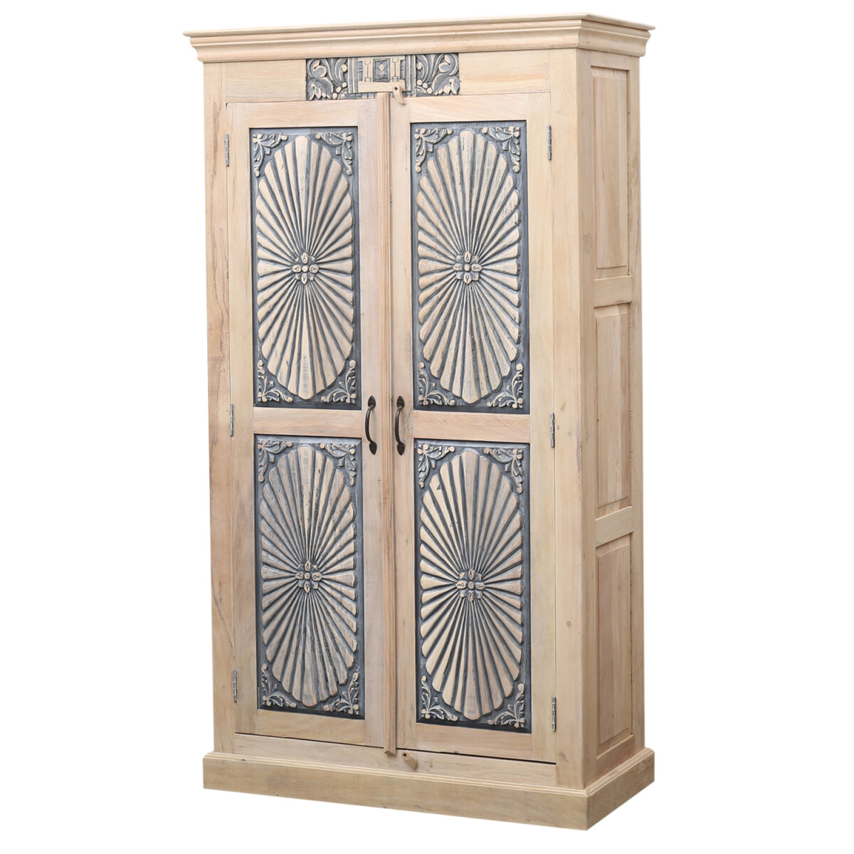 Armoire Abeni &ndash; en teck massif 190 cm, avec...