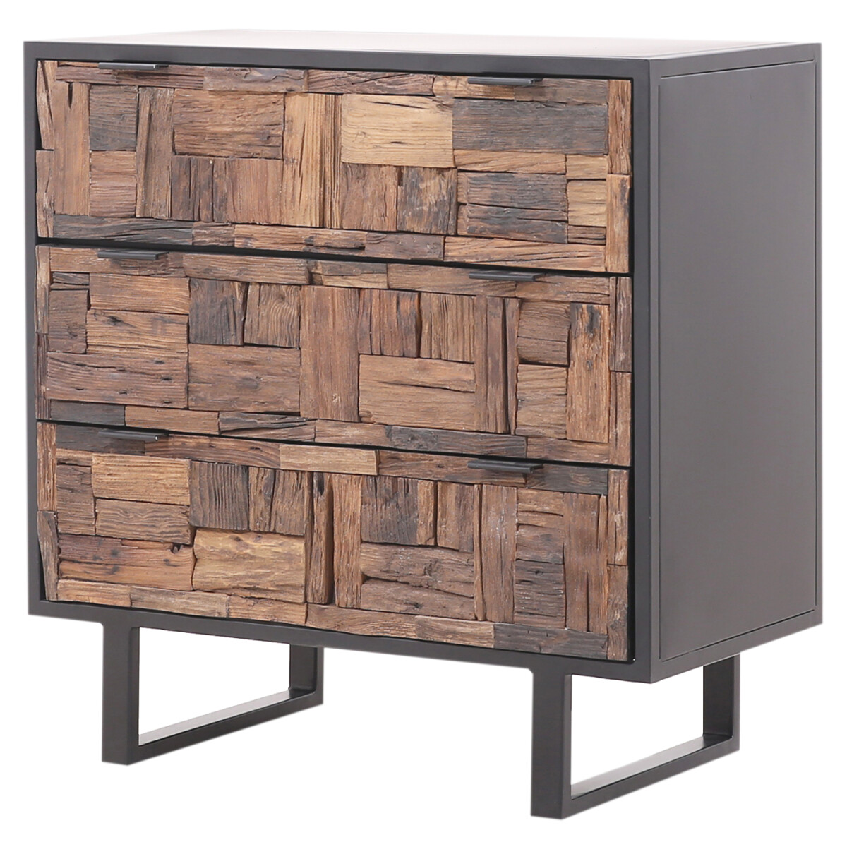 Commode Adaline 78 cm, style industriel, box