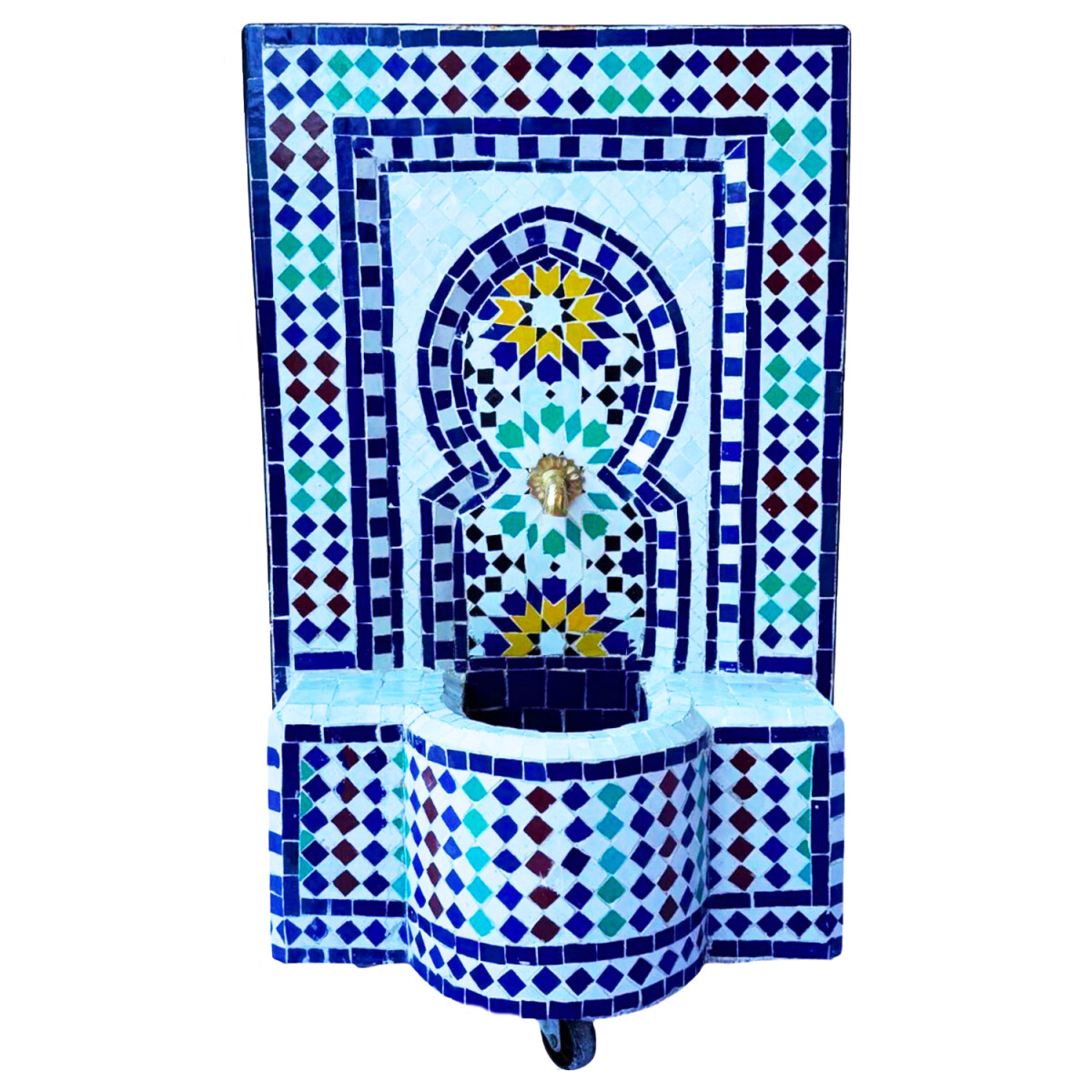 Fontaine de jardin marocaine en mosa&ium box