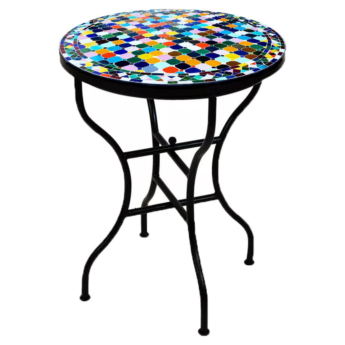Table en mosaïque marocaine Marrakech, multicolore, 100