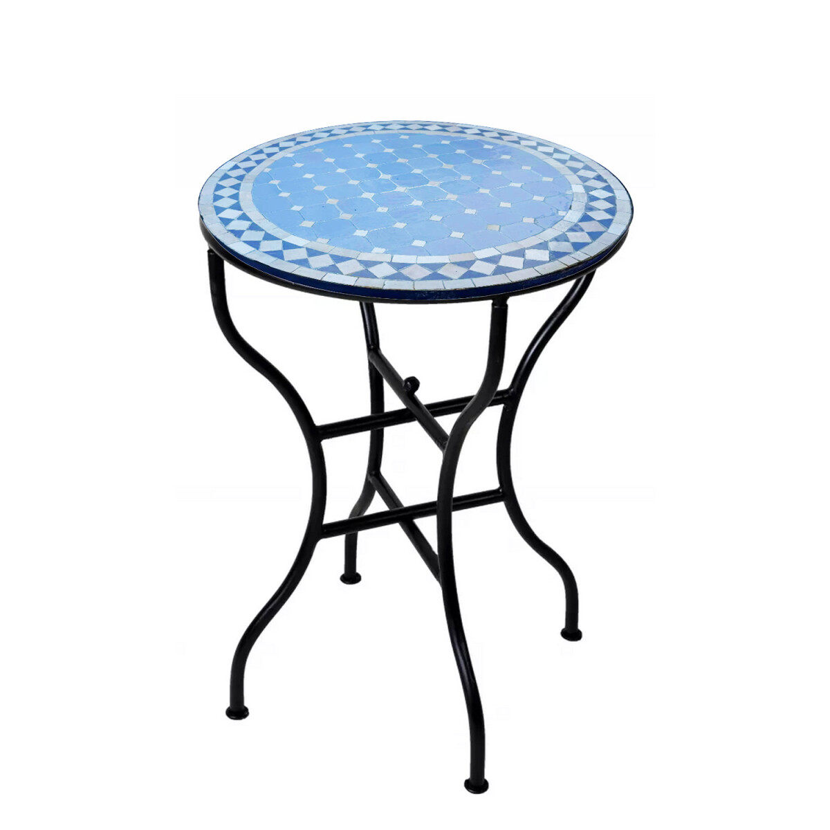 Table en mosaïque marocaine « Marrakech Blue &raq