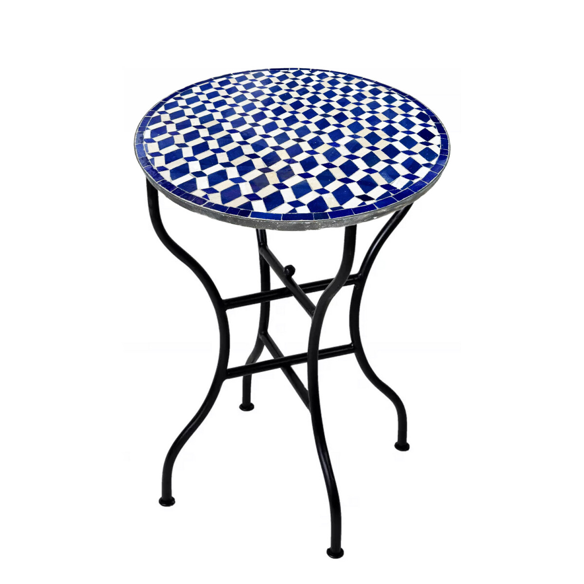 Table en mosaïque marocaine Moro bleu et blanc, &Oslash