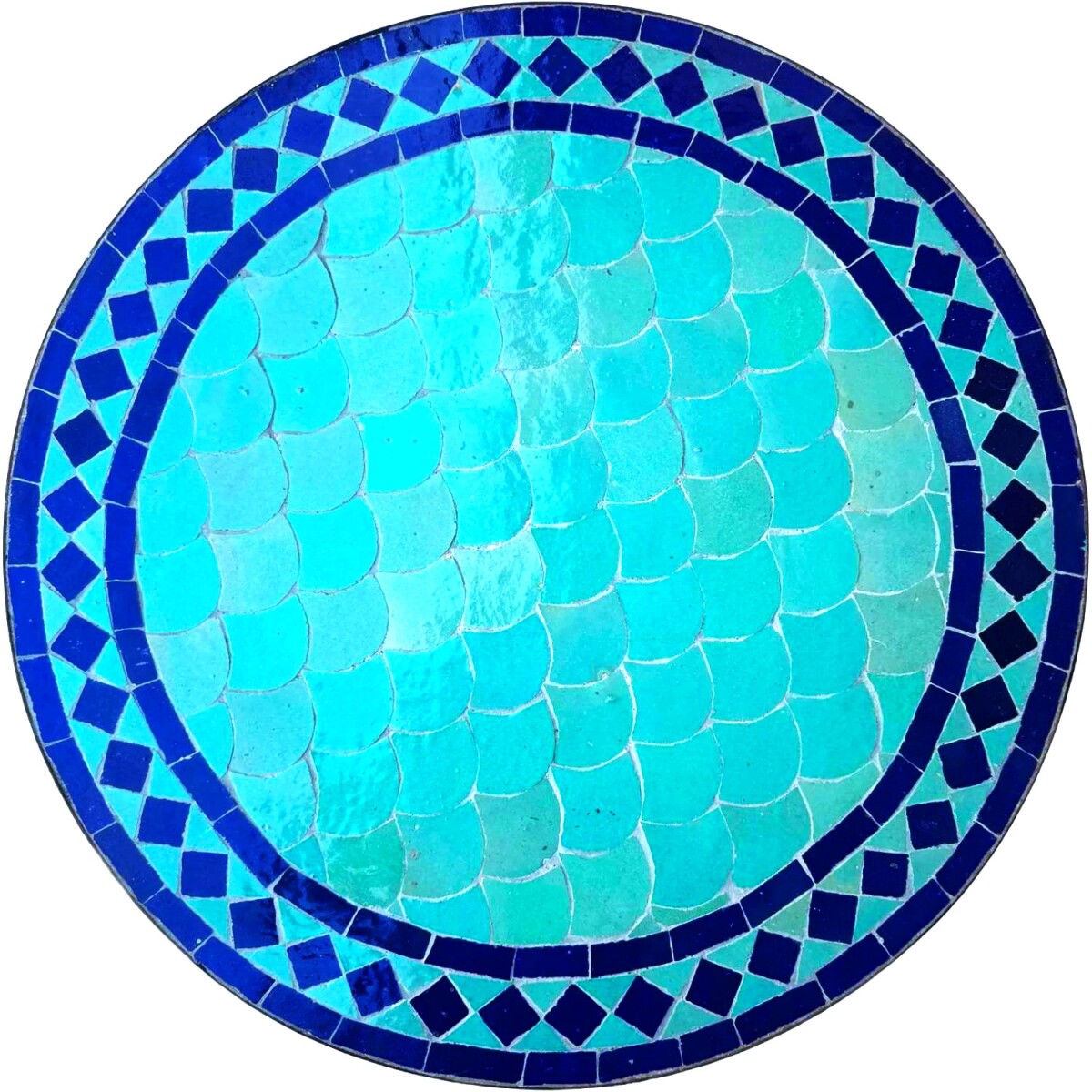Carreau de mosaïque bleu-turquoise  box