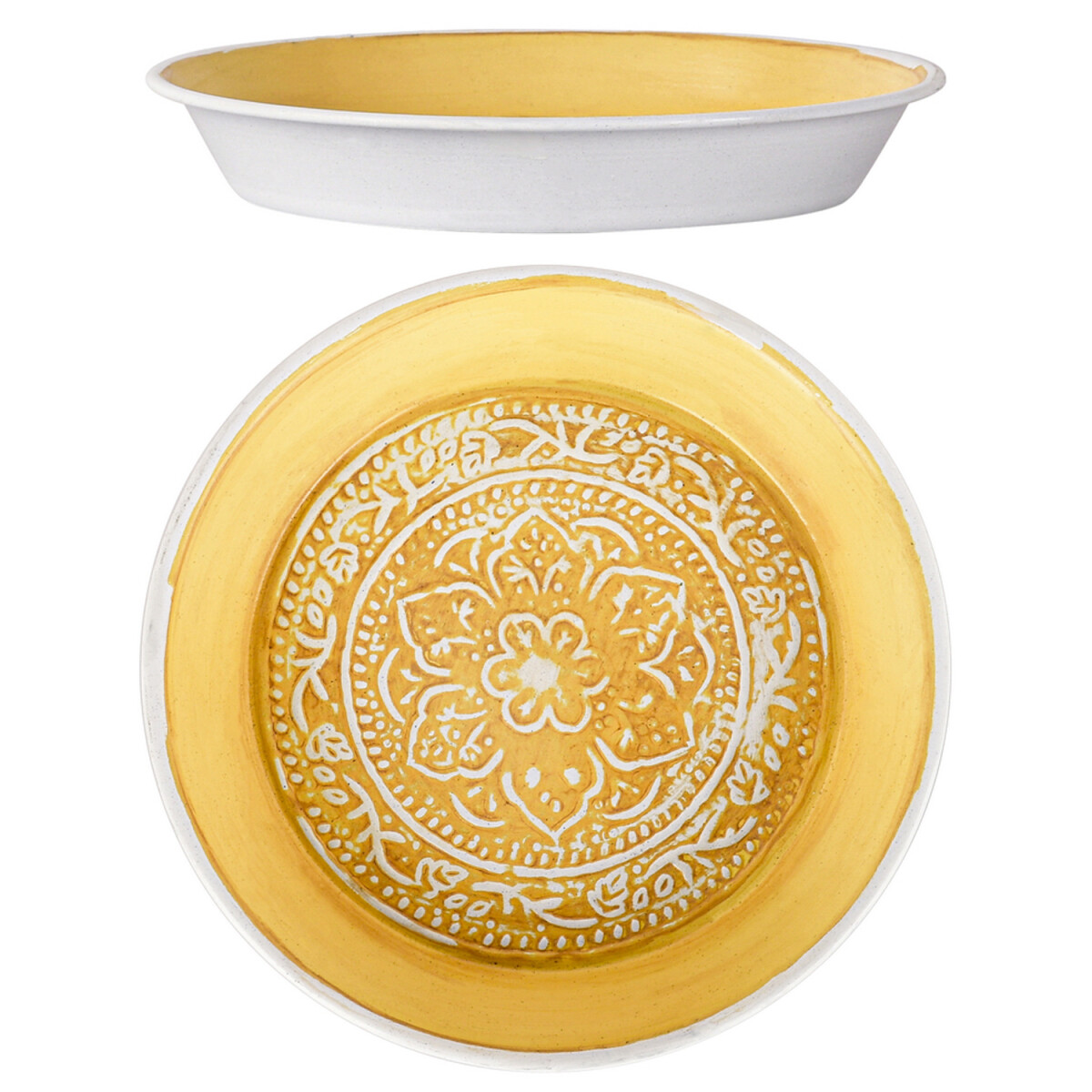 Plateau Tantar 18 cm, jaune, style orien box
