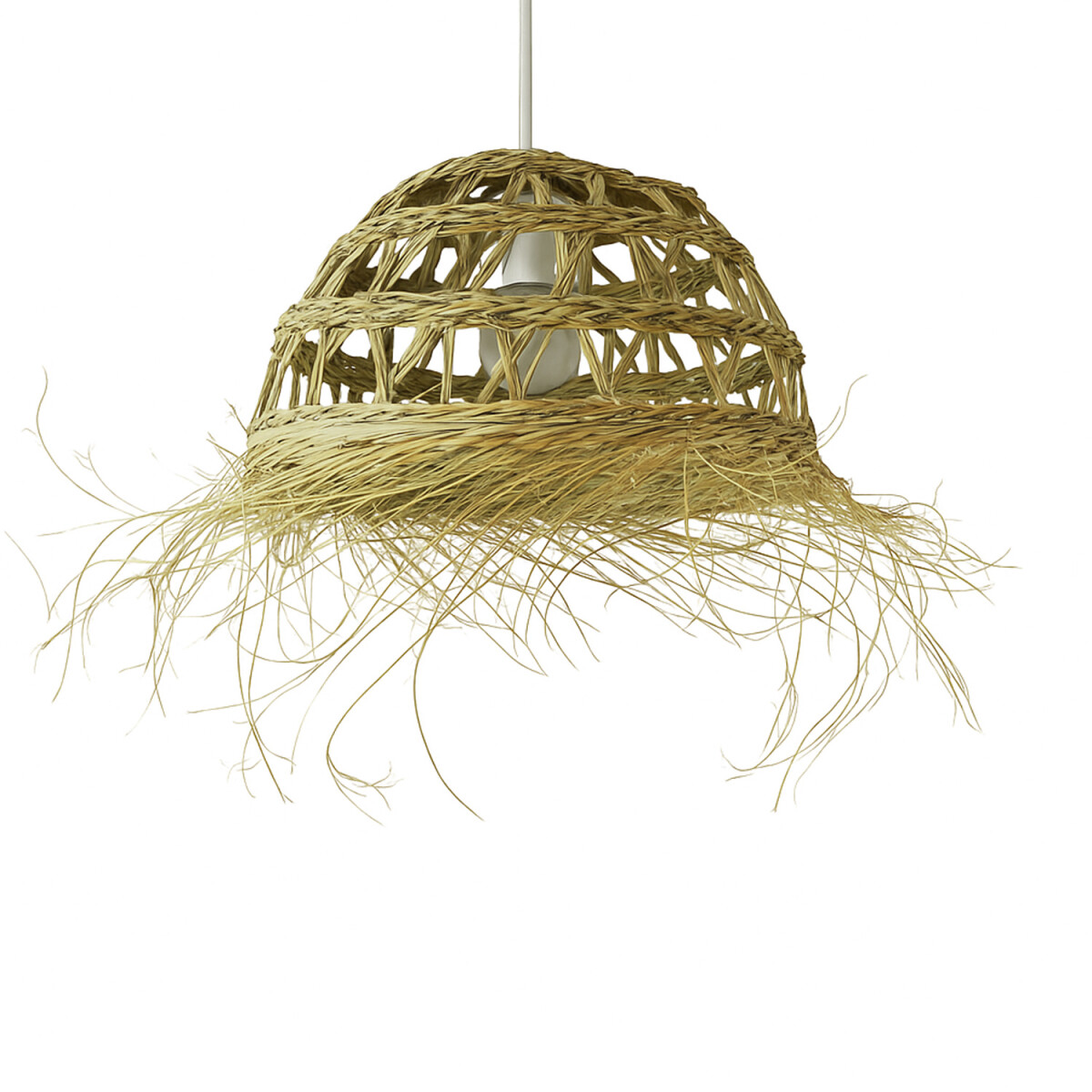 Suspension Baracoa | Lampe suspendue bohème en paille