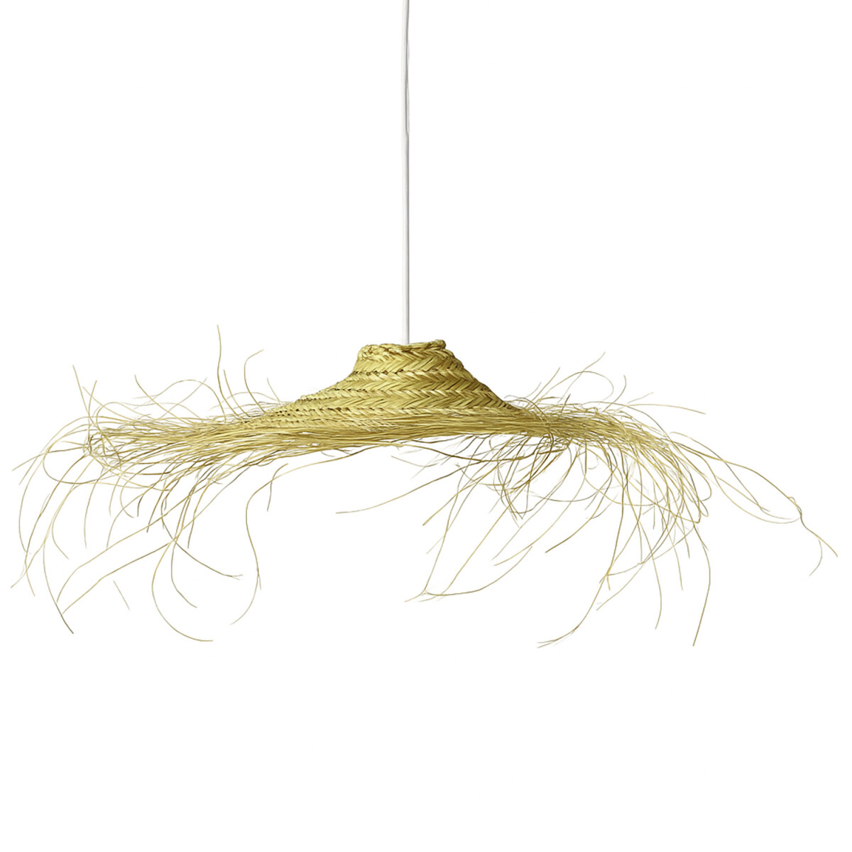 Suspension Mayari | Lampe suspendue bohème en paille 
