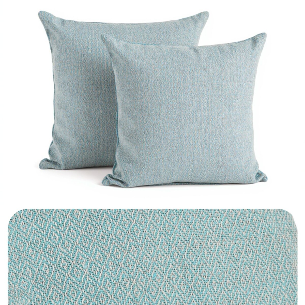Lot de 2 housses de coussin Calix bleu 4 box