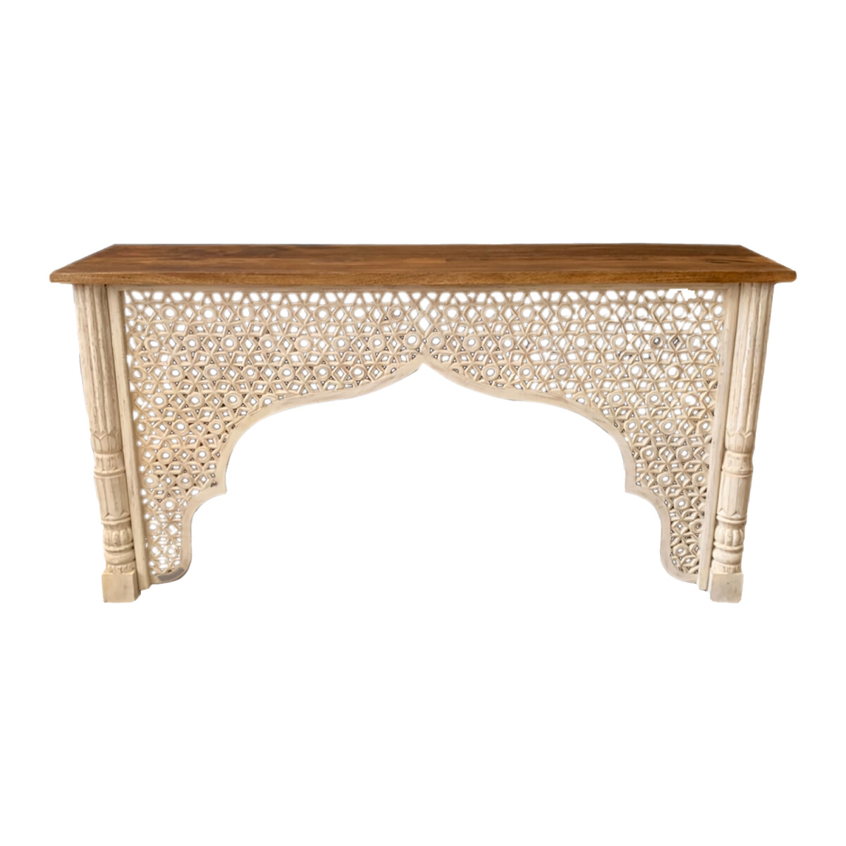 Buffet console indien en bois Zhora, grand modèle 180