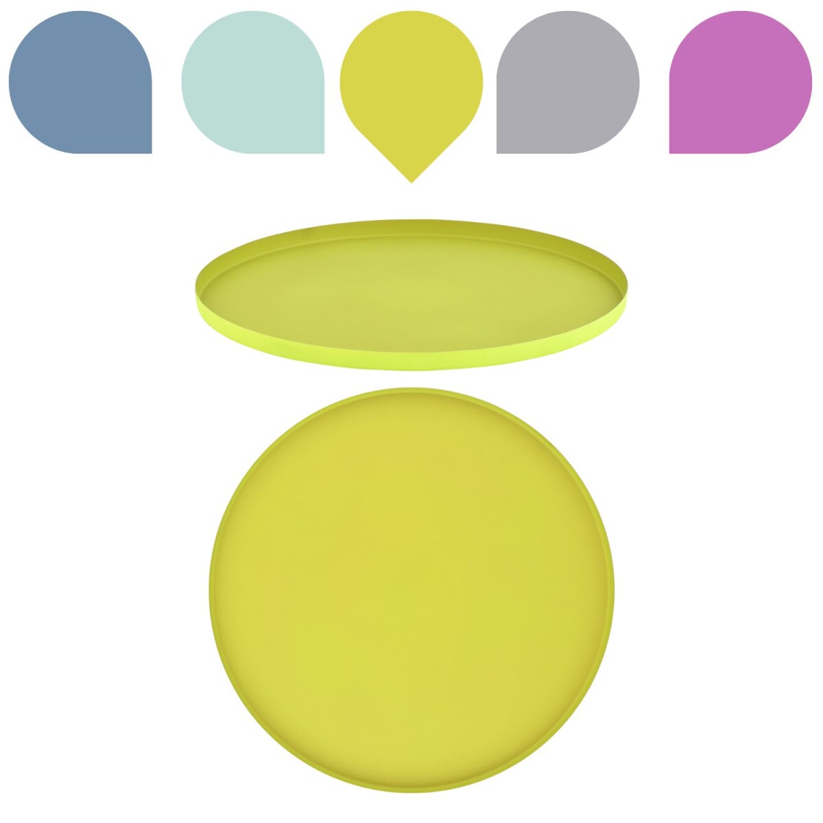 Plateau rond Callie jaune 25 cm | Platea box