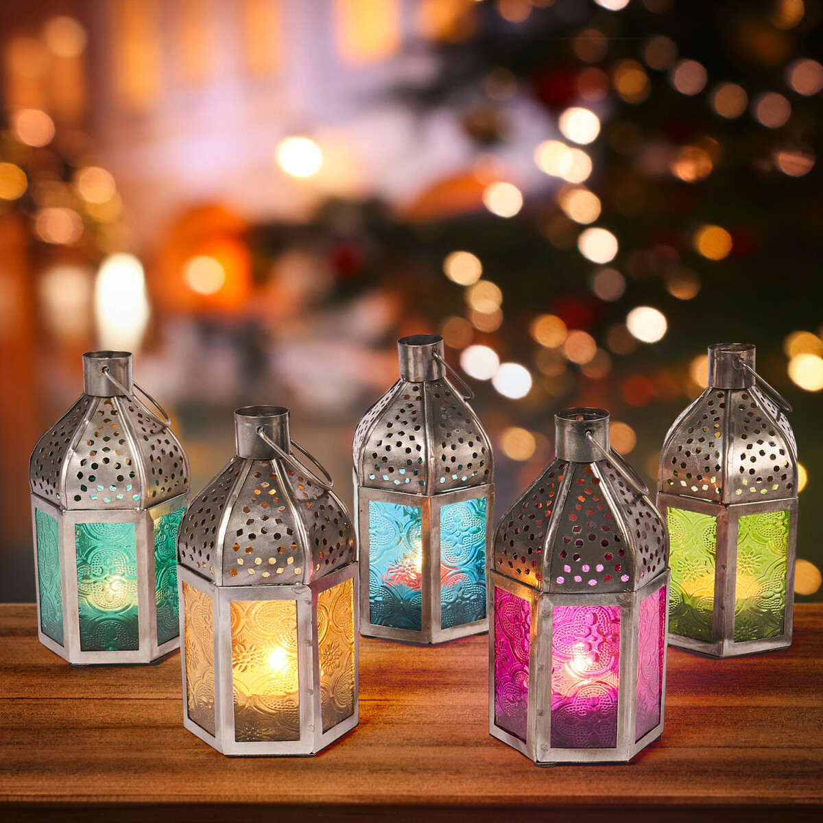 Lot de 5 lanternes orientales pour la décoration de b