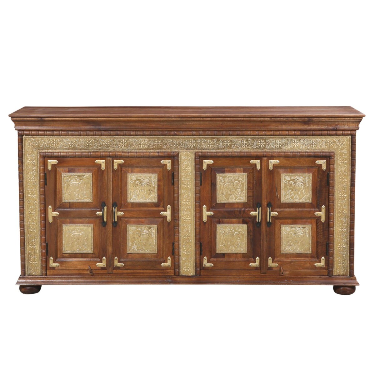 Commode Abiram 178 cm, en bois massif, f box