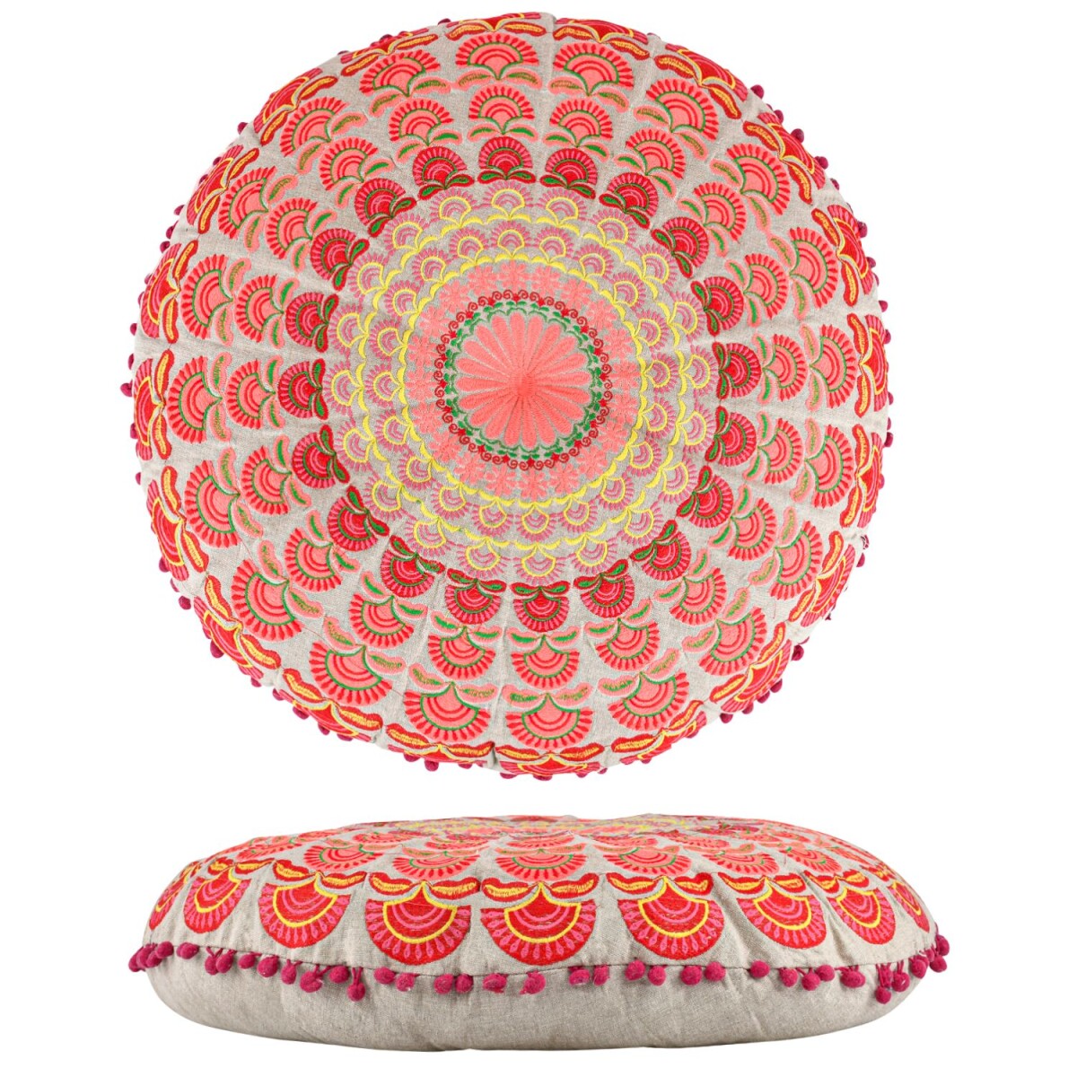 Coussin de sol Garet Orange rond 60 x 15 box