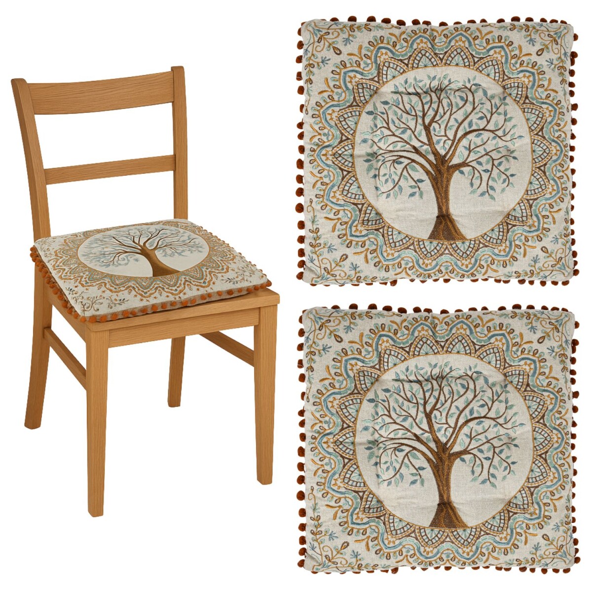 Lot de 2 coussins de chaise Guansha marr box