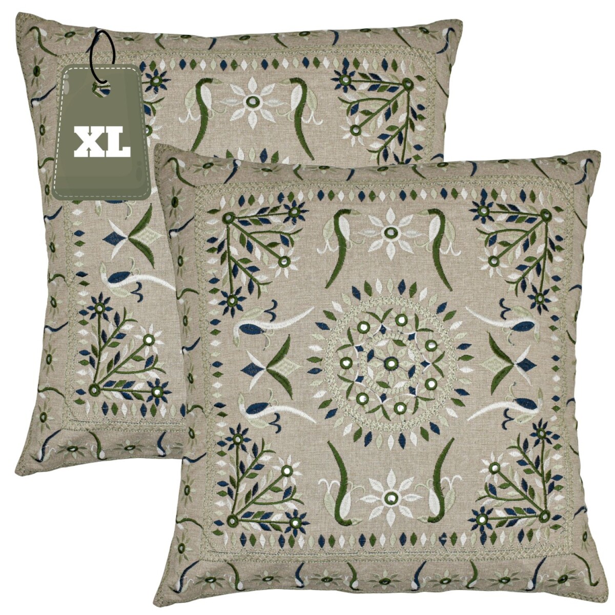 Lot de 2 housses de coussin faites main  box