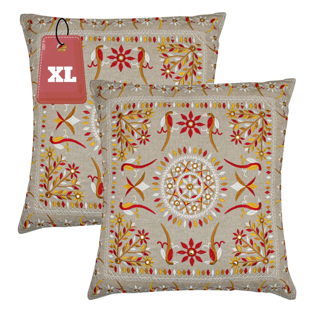 Lot de 2 housses de coussin faites main  box