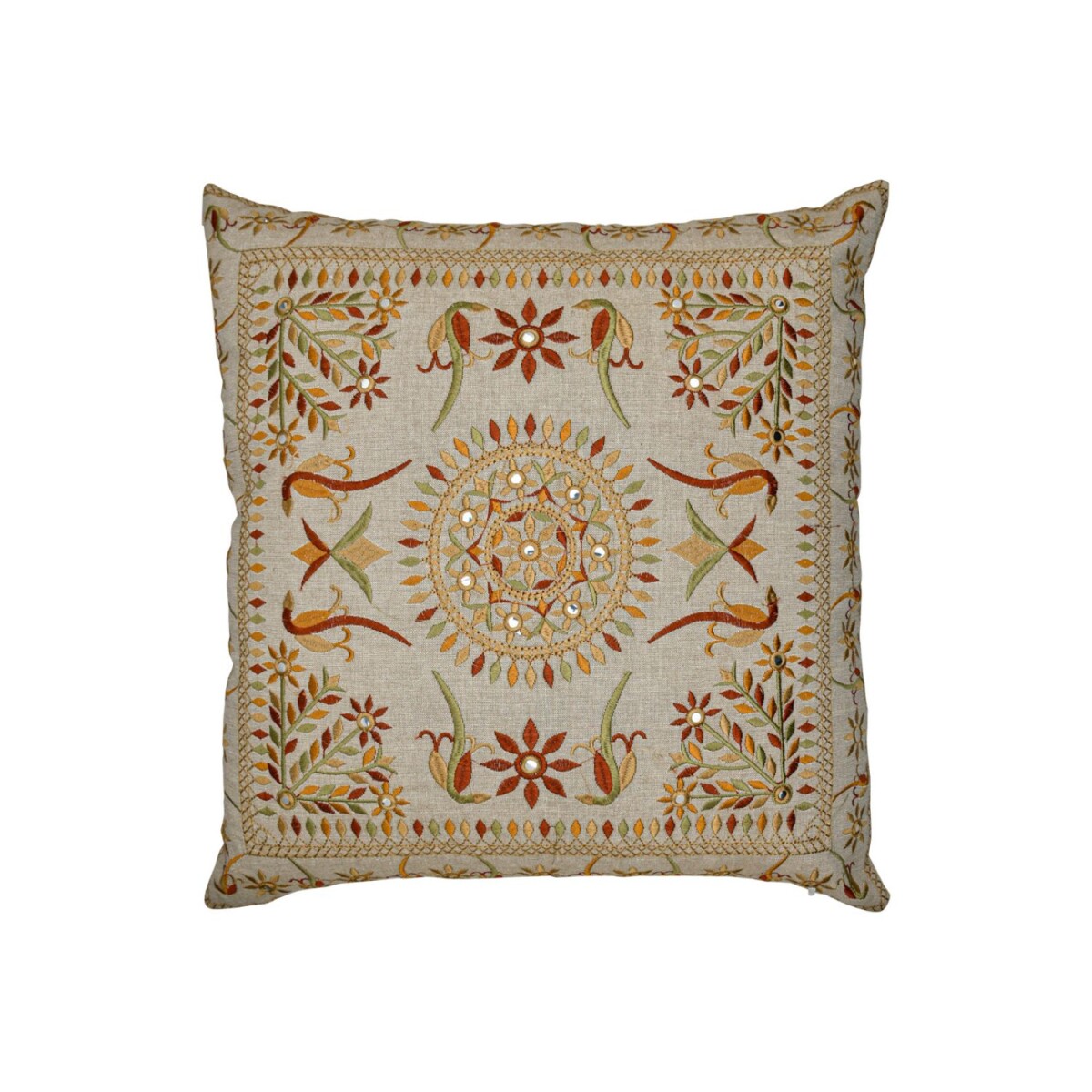 Housse de coussin artisanale Lodge marro box