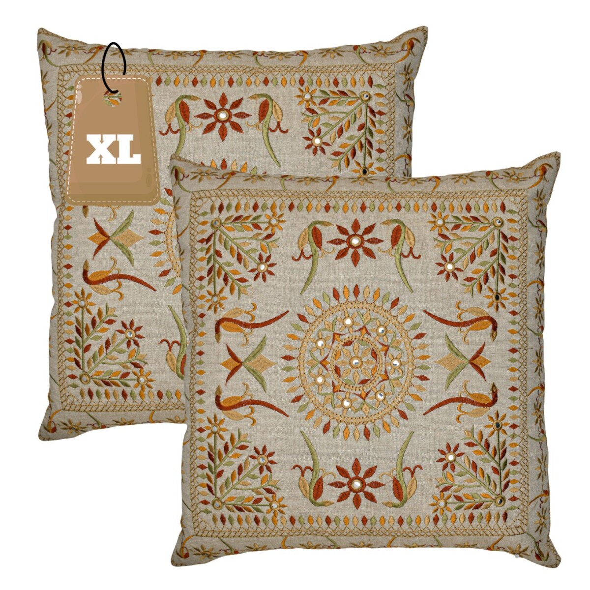 Lot de 2 housses de coussin faites main  box