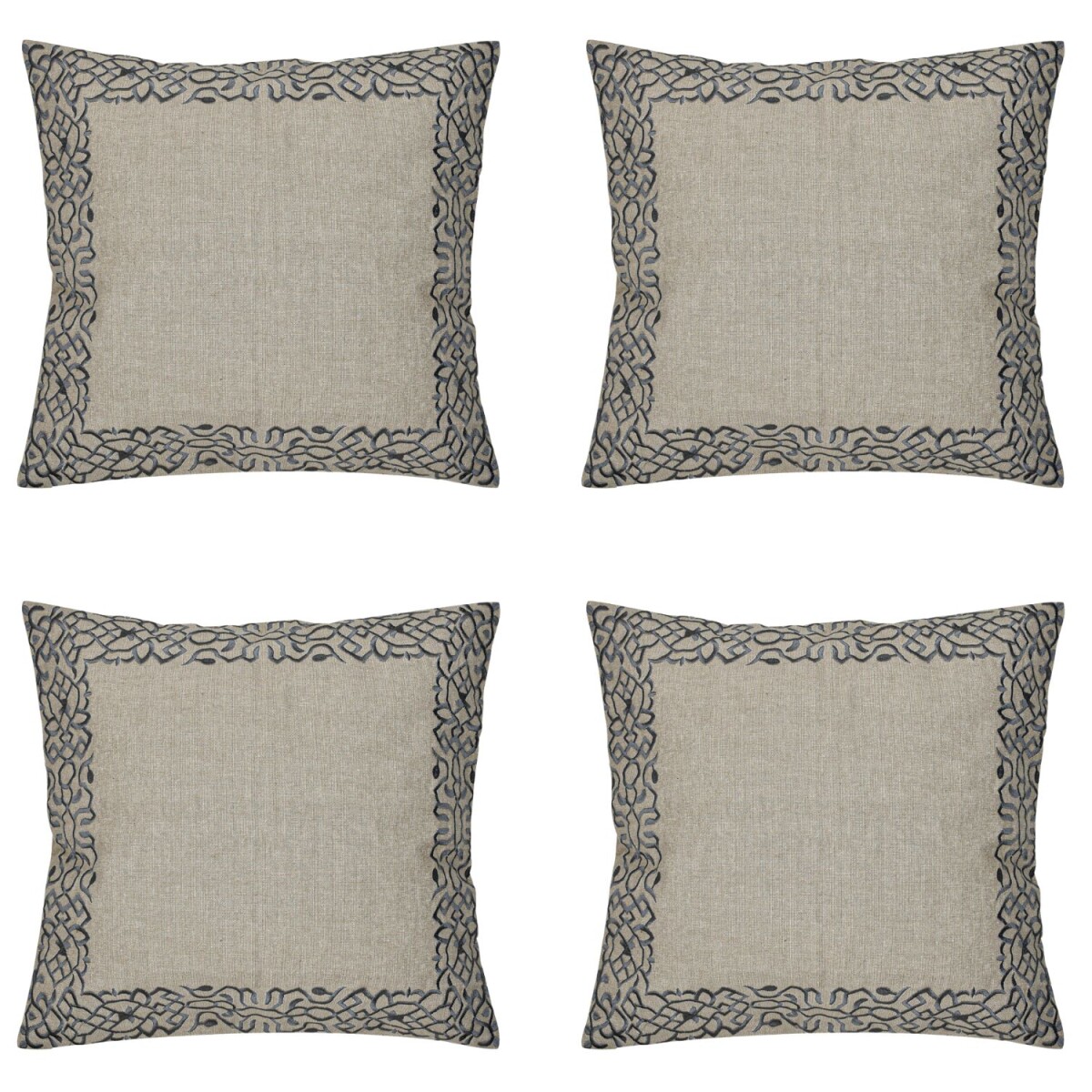 Lot de 4 housses de coussin faites main, box