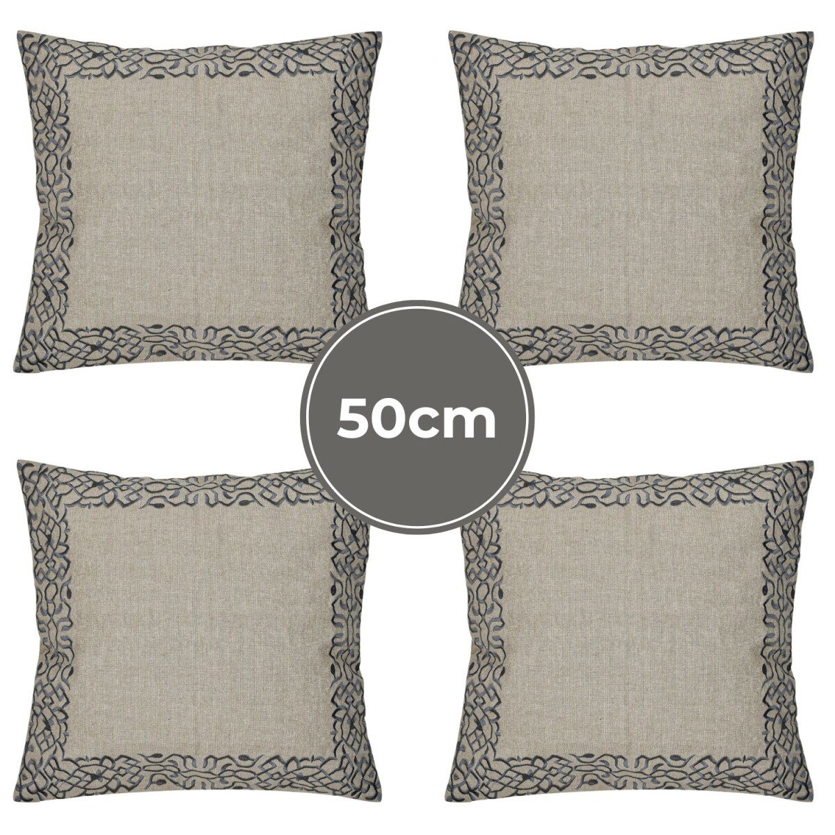 Lot de 4 housses de coussin faites main, box