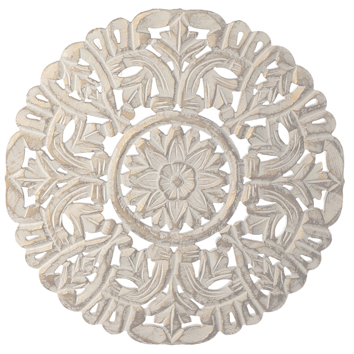 Décoration murale vintage en bois Abasin blanc antiqu