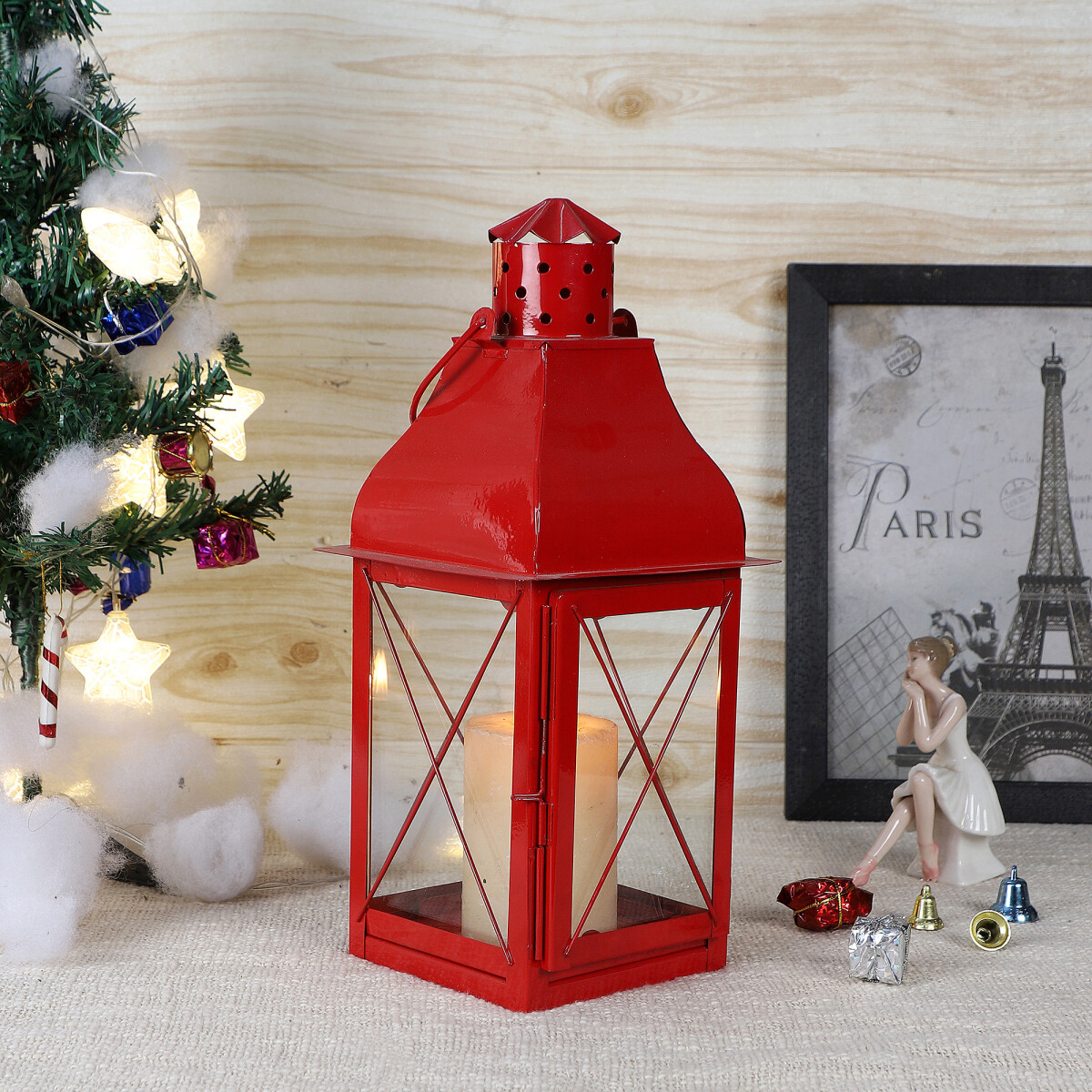 Lanterne Visby rouge, 34 cm box