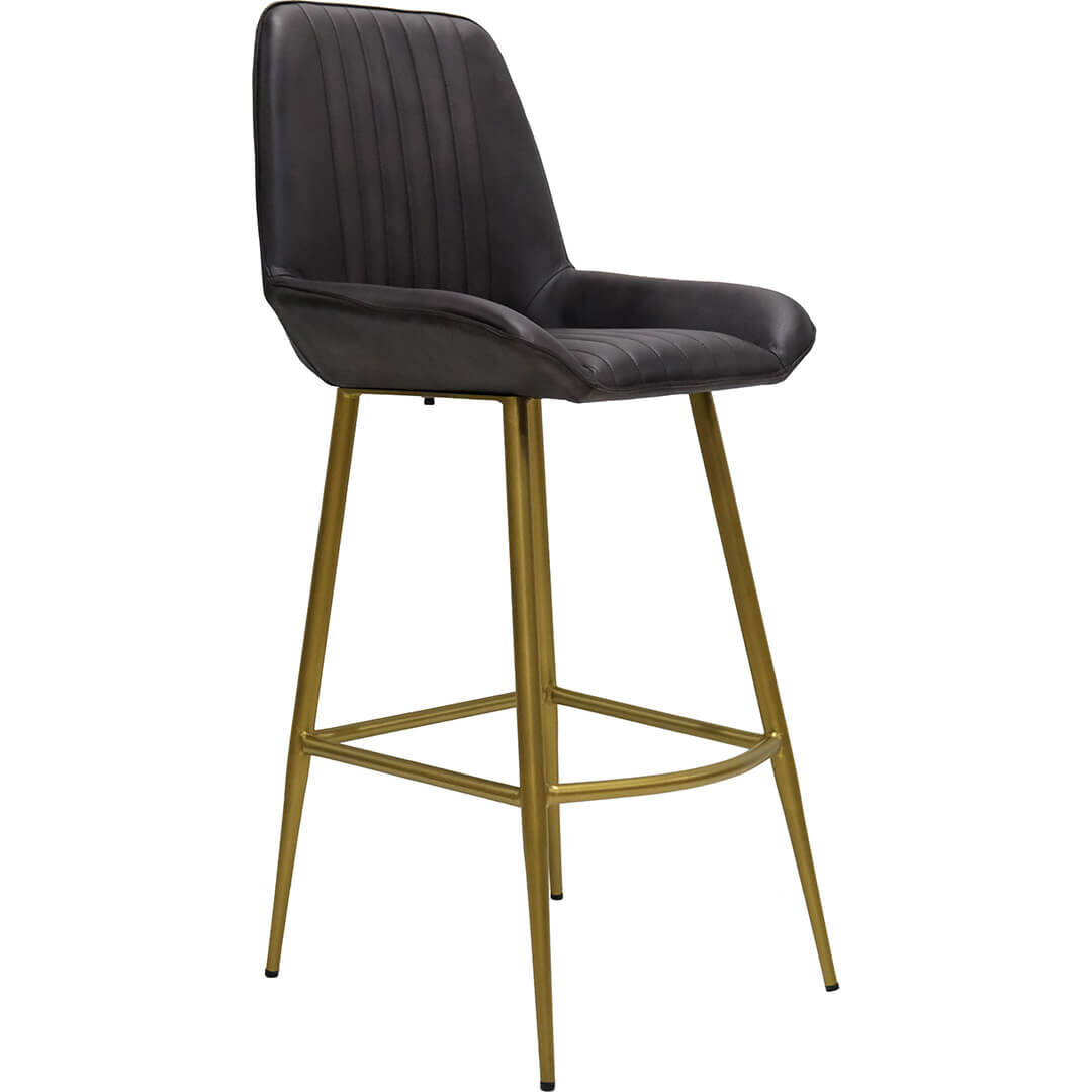 Tabouret de bar Comfort en cuir - Noir m box