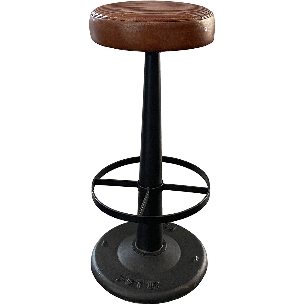 Tabouret de bar Bowie avec assise en cui box