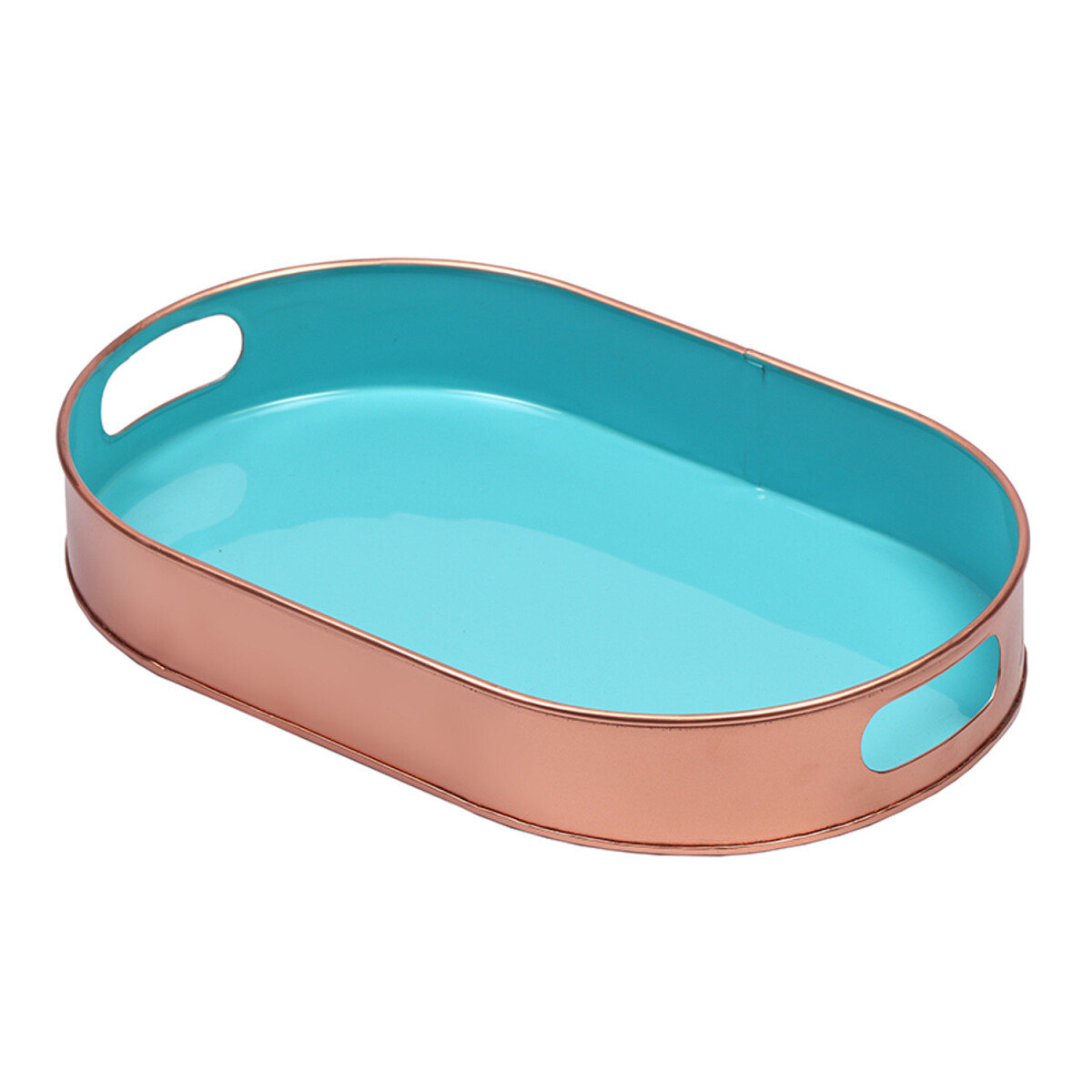 Plateau de service de style scandinave Aarhus bleu ovale